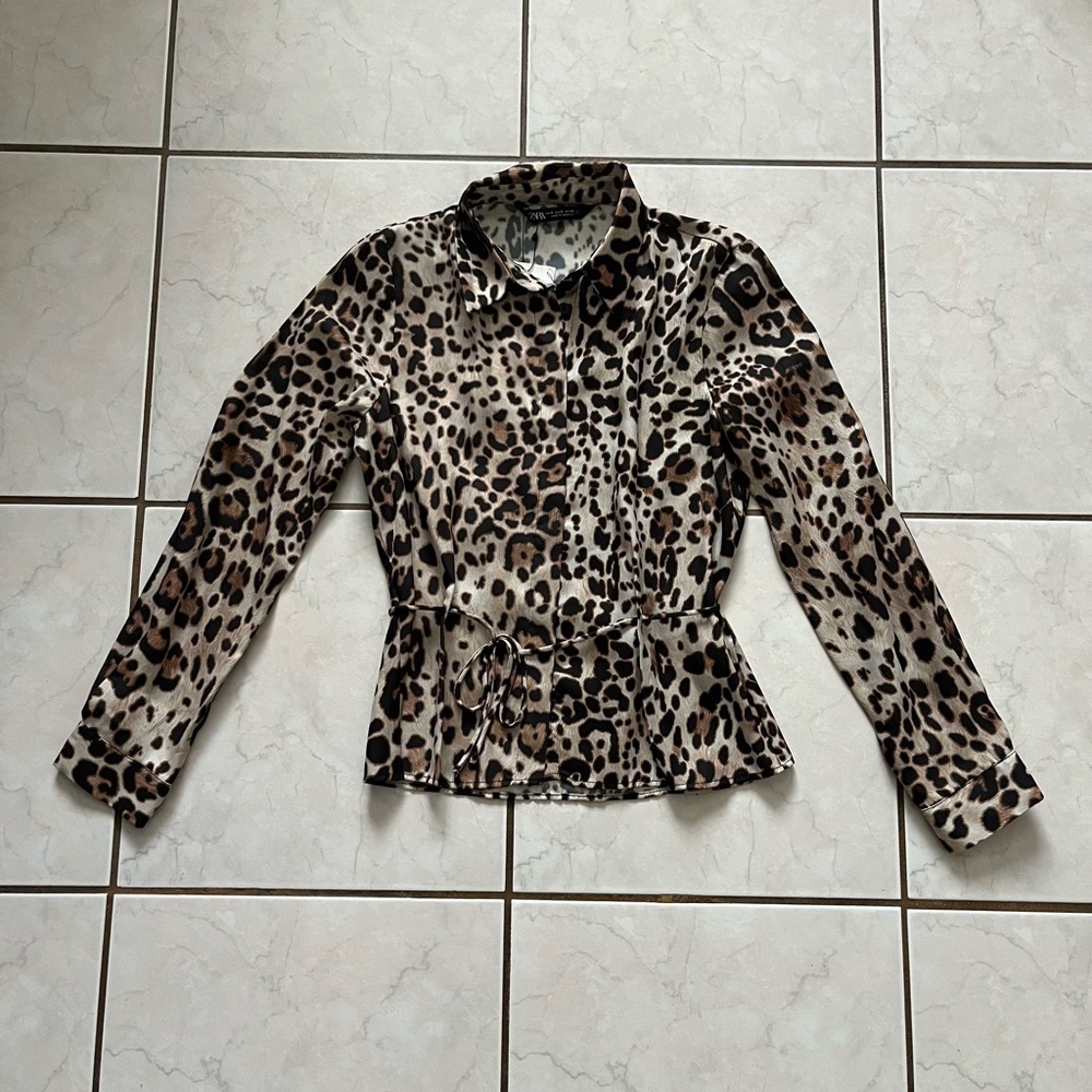 Zara Leopard Print Blouse